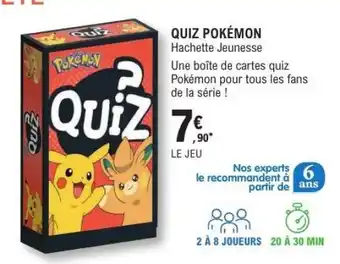 E.Leclerc QUIZ POKÉMON offre