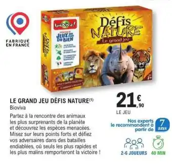 E.Leclerc LE GRAND JEU DÉFIS NATURE offre