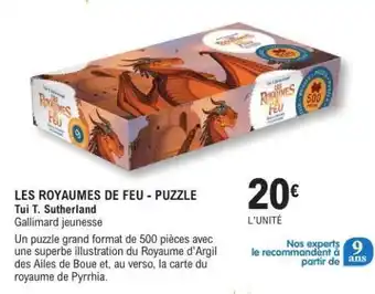 E.Leclerc LES ROYAUMES DE FEU - PUZZLE offre