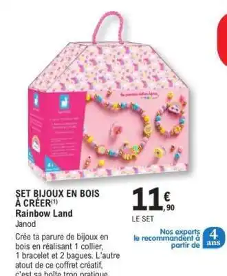 E.Leclerc SET BIJOUX EN BOIS À CRÉER offre