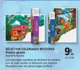 E.Leclerc SÉLECTION COLORIAGES MYSTÈRES Posters géants offre