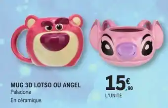 E.Leclerc MUG 3D LOTSO OU ANGEL offre