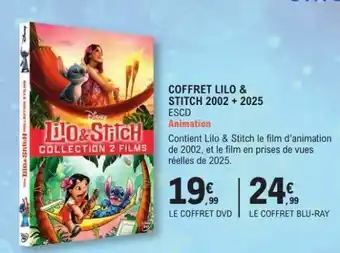 E.Leclerc COFFRET LILO & STITCH 2002 + 2025 offre