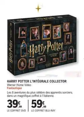 E.Leclerc HARRY POTTER L'INTÉGRALE COLLECTOR offre