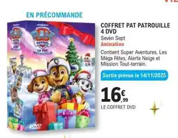 E.Leclerc COFFRET PAT PATROUILLE 4 DVD offre