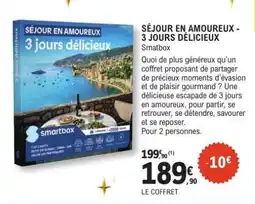 E.Leclerc SÉJOUR EN AMOUREUX - 3 JOURS DÉLICIEUX offre