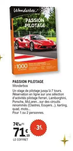 E.Leclerc PASSION PILOTAGE offre