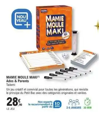 E.Leclerc MAMIE MOULE MAKI offre