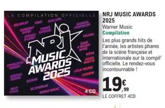 E.Leclerc NRJ MUSIC AWARDS 2025 offre