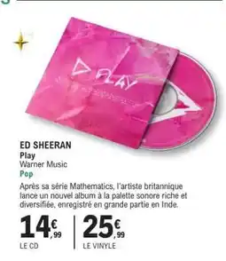 E.Leclerc ED SHEERAN Play offre