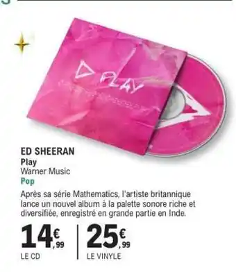 E.Leclerc ED SHEERAN Play offre