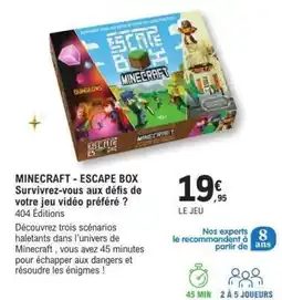 E.Leclerc MINECRAFT - ESCAPE BOX offre
