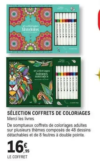 E.Leclerc SÉLECTION COFFRETS DE COLORIAGES offre