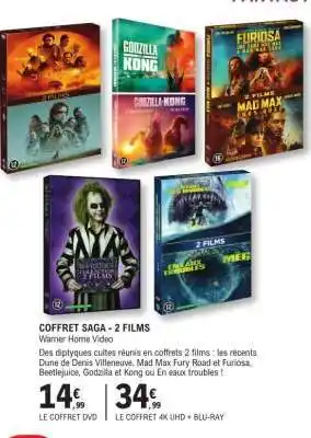 E.Leclerc COFFRET SAGA - 2 FILMS offre