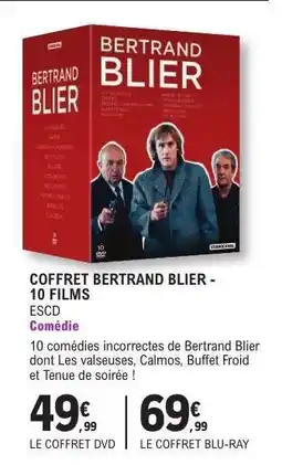 E.Leclerc COFFRET BERTRAND BLIER - 10 FILMS offre