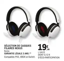 E.Leclerc SÉLECTION DE CASQUES FILAIRES NEXUS offre