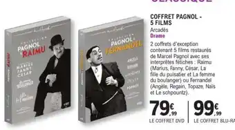E.Leclerc COFFRET PAGNOL - 5 FILMS offre