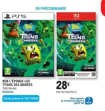 E.Leclerc BOB L'ÉPONGE LES TITANS DES MARÉES offre