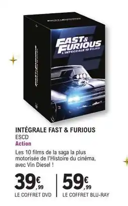 E.Leclerc INTÉGRALE FAST & FURIOUS offre