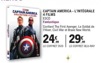 E.Leclerc CAPTAIN AMERICA - L'INTÉGRALE 4 FILMS offre