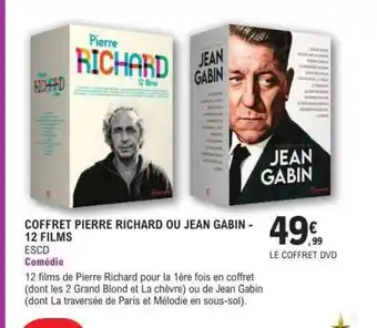 E.Leclerc COFFRET PIERRE RICHARD OU JEAN GABIN - 12 FILMS offre