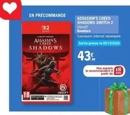 E.Leclerc ASSASSIN'S CREED SHADOWS SWITCH 2 offre