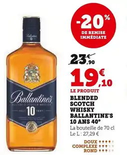 Super U Blended scotch whisky ballantine's offre