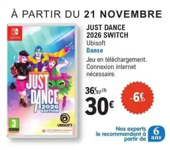 E.Leclerc JUST DANCE 2026 SWITCH offre