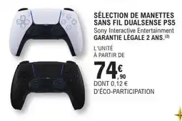 E.Leclerc SÉLECTION DE MANETTES SANS FIL DUALSENSE PS5 offre