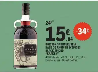 E.Leclerc The Kraken Black Spiced Rum offre