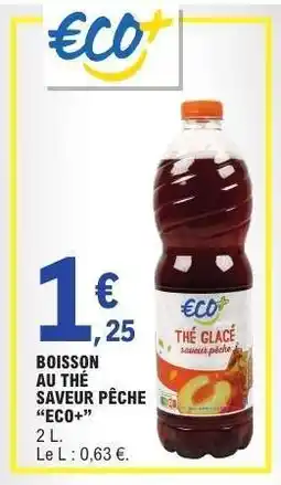 E.Leclerc Boisson au thé saveur pêche 'ECO+' offre