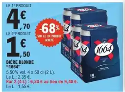 E.Leclerc Bière Blonde 1664 offre