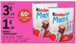 E.Leclerc Barres Kinder Maxi offre