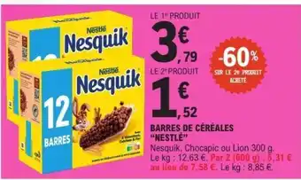 E.Leclerc BARRES DE CÉRÉALES NESTLE offre