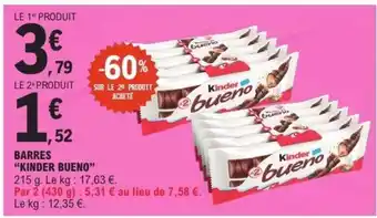 E.Leclerc Barres Kinder Bueno offre