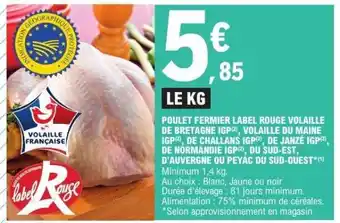 E.Leclerc Poulet FERMIER Label Rouge offre