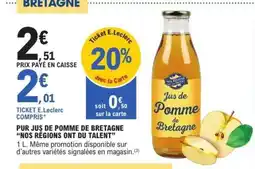E.Leclerc Jus de Pomme de Bretagne offre