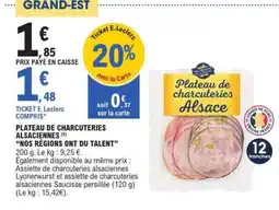 E.Leclerc Plateau de charcuteries alsaciennes offre