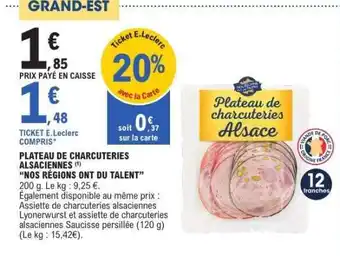 E.Leclerc Plateau de charcuteries alsaciennes offre