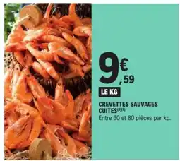 E.Leclerc CREVETTES SAUVAGES CUITES offre