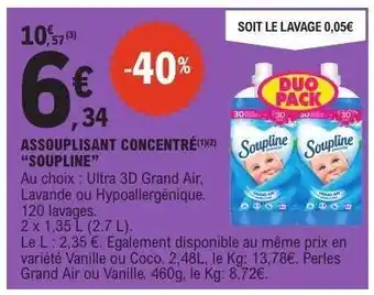 E.Leclerc ASSOUPLISSANT CONCENTRÉ SOUPLINE offre