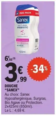 E.Leclerc DOUCHE 'SANEX' offre