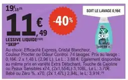 E.Leclerc LESSIVE LIQUIDE SKIP offre