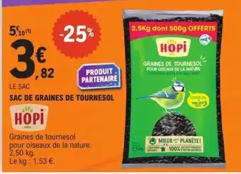 E.Leclerc SAC DE GRAINES DE TOURNESOL offre