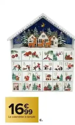 Carrefour Market Le calendrier à remplir offre