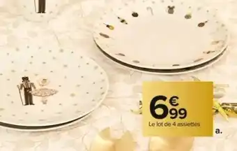 Carrefour Market Le lot de 4 assiettes offre