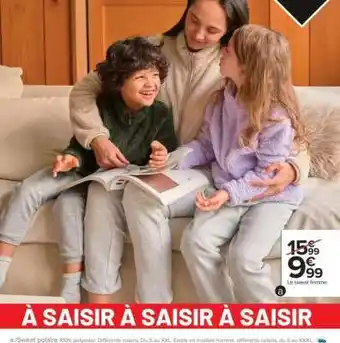 Carrefour Market Sweat polaire offre