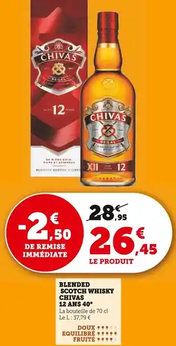 Super U Blended scotch whisky chivas offre
