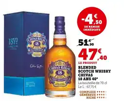 Super U Blended scotch whisky chivas offre