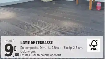 E.Leclerc Brico Lame de terrasse offre